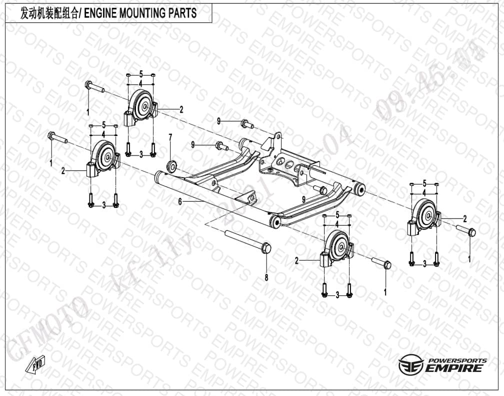 F00-1 — ENGINE MOUNTING PARTS