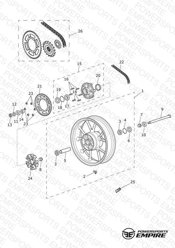 Rear Wheel > 914972 - All Expt BR & IN, > 917474 - BR & IN Only