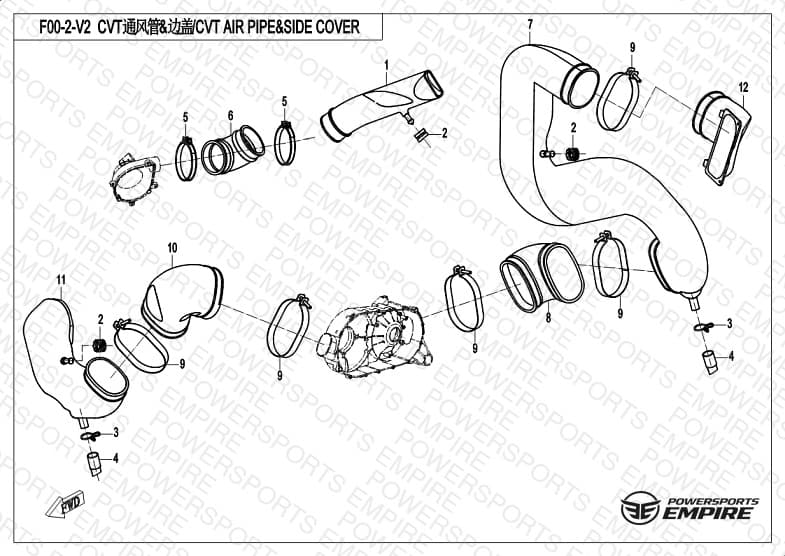 F00-2-V2 — CVT AIR PIPE&SIDE COVER