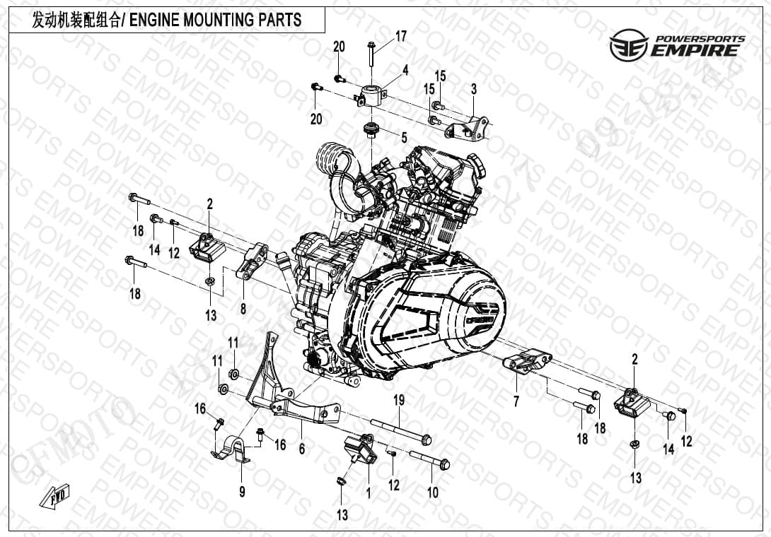 F00-1 — ENGINE MOUNTING PARTS