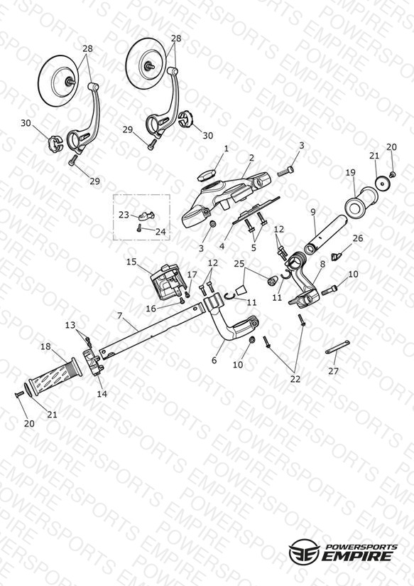 Handlebars, Top Yoke & Mirrors