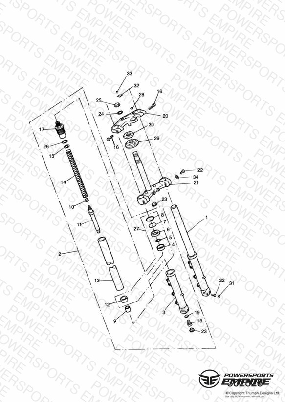 Front Forks and Yokes 750cc Model