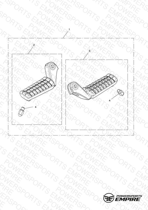 Front Footrest, Pair