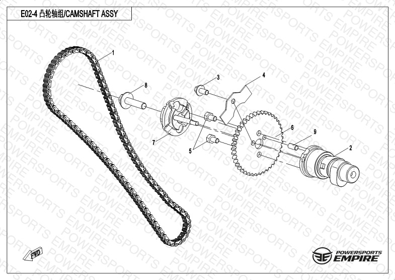 E02-4 — CAMSHAFT OF CYLINDER ASSY