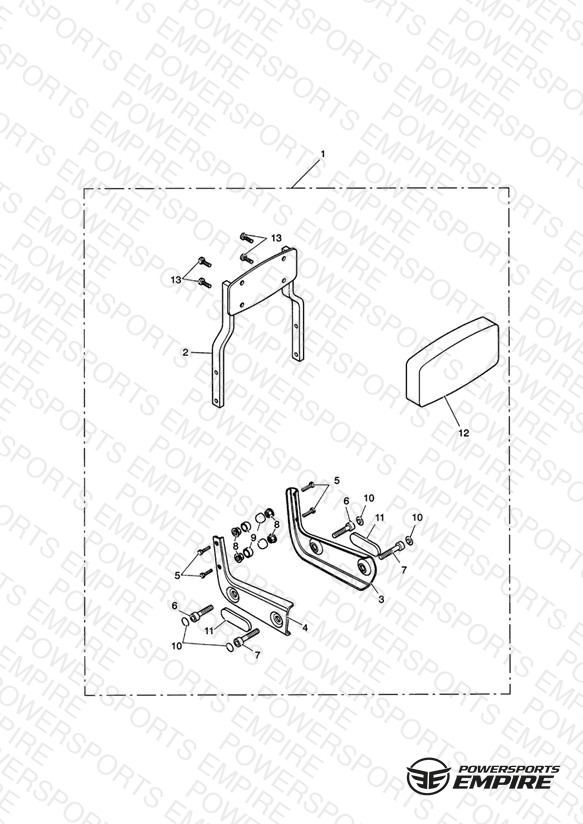 Passenger Backrest Std Kit