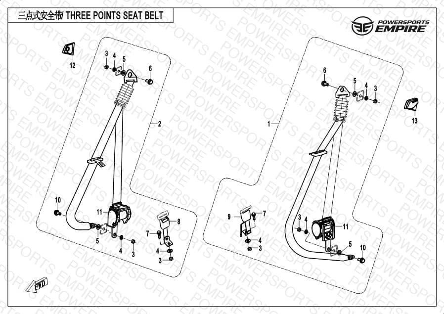 F34-D — 3-POINT SEAT BELT(2019)