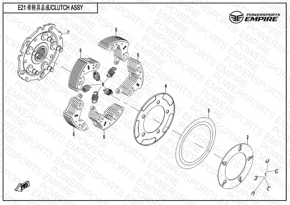 E21 — WET CLUTCH PAWL ASSY