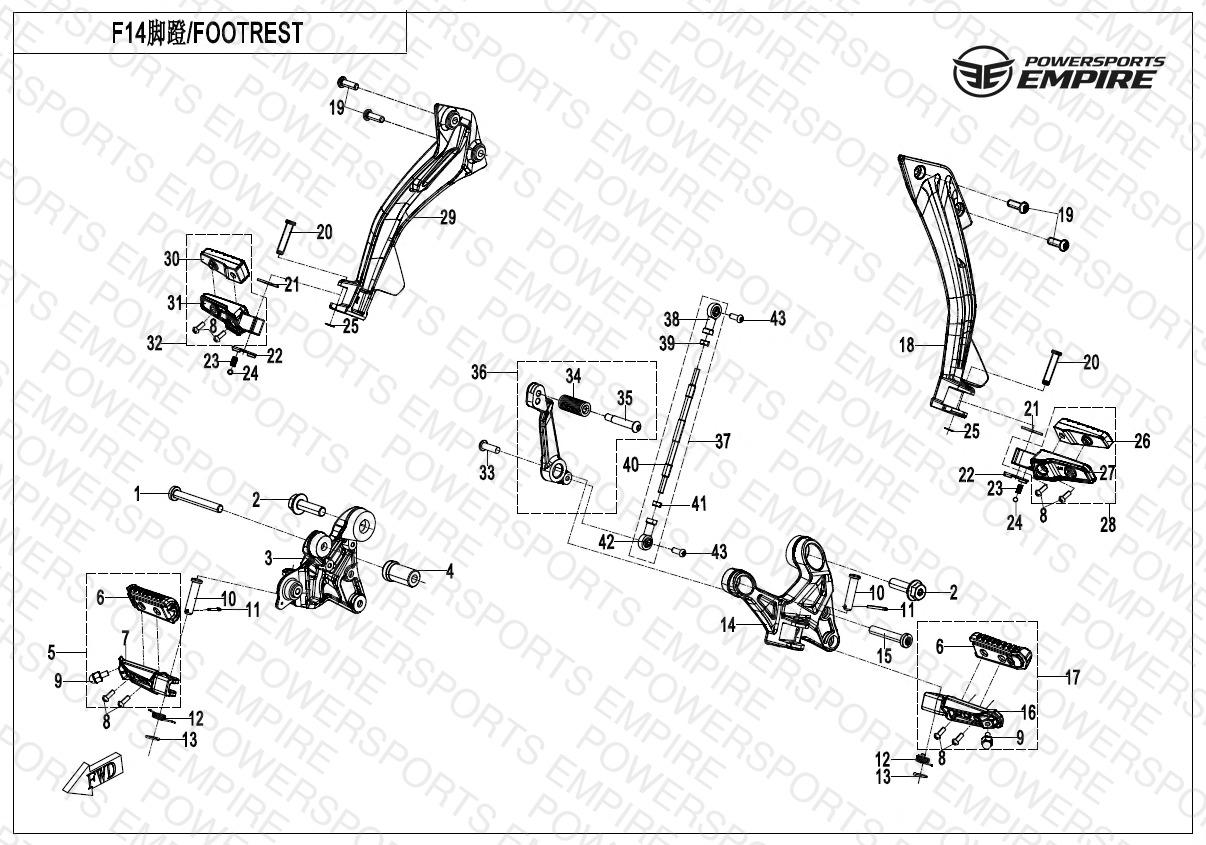F14 — FOOTREST