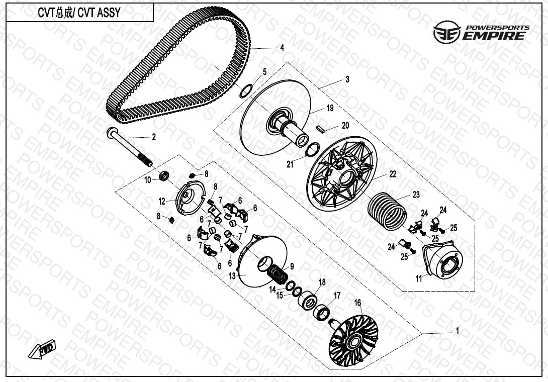 E05 — CLUTCH & CVT ASSY.