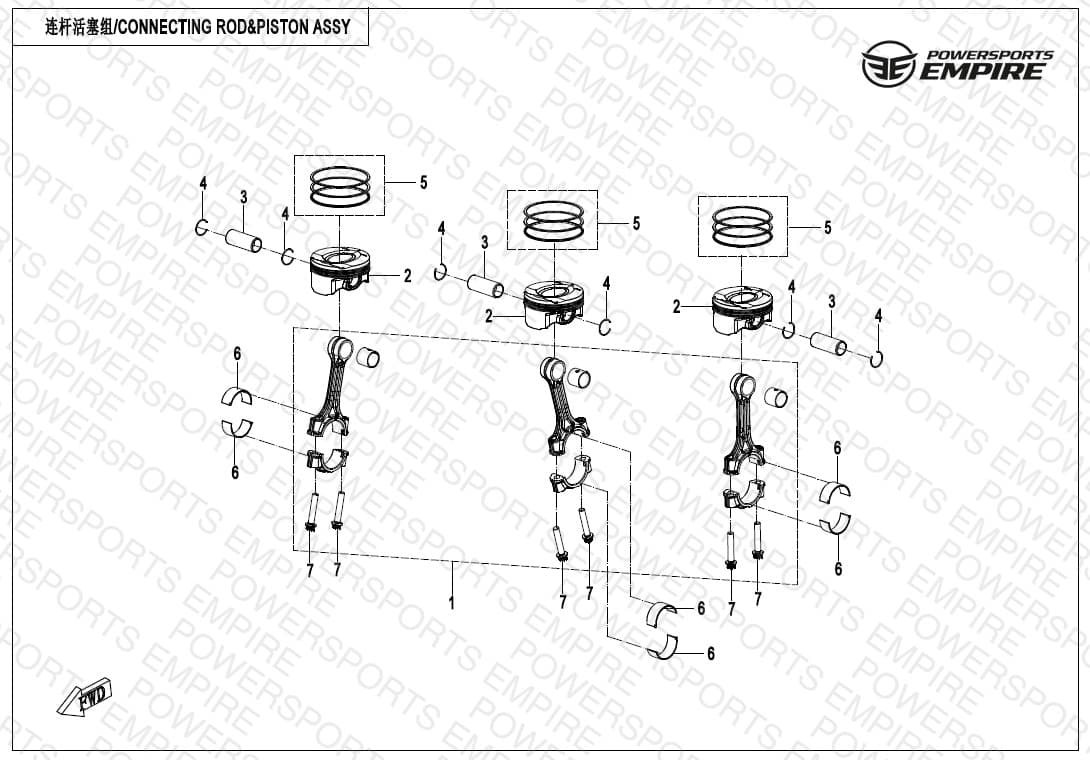 E04-1 — CONNECTING ROD & PISTON ASSY.