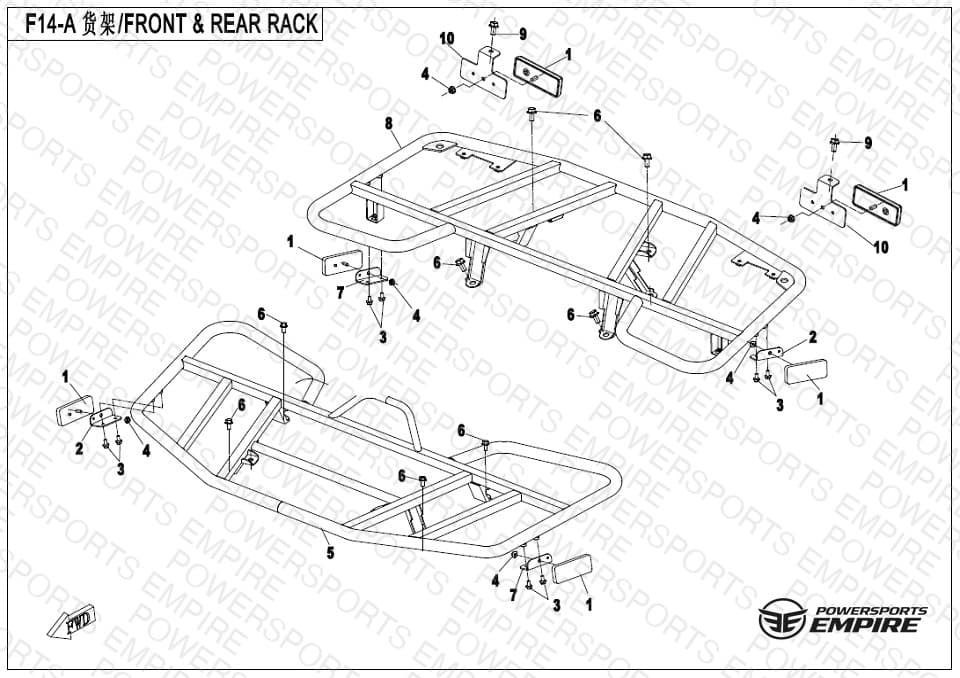 F14-A — FRONT & REAR RACK