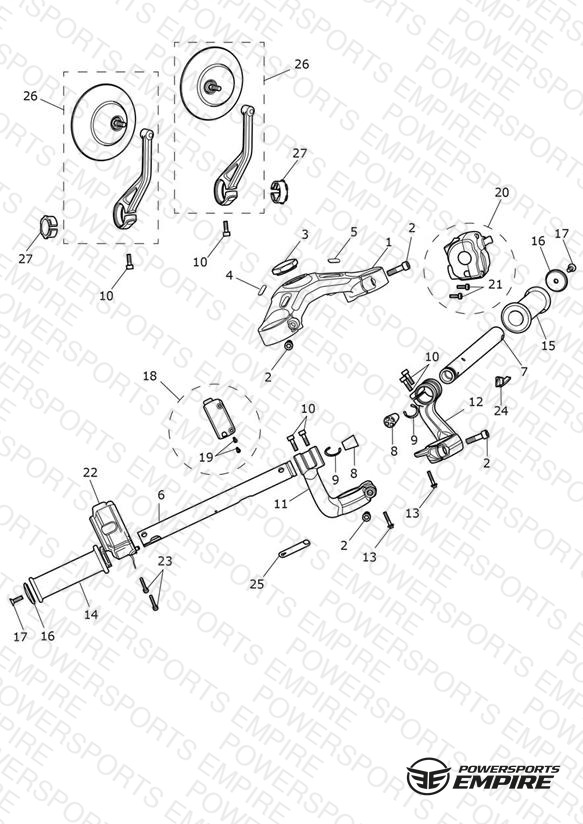 Handlebars, Top Yoke & Mirrors