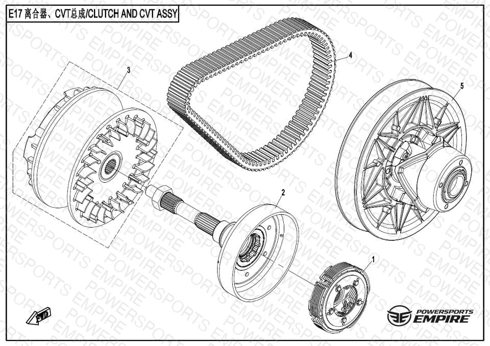 E17 — CLUTCH AND CVT ASSY