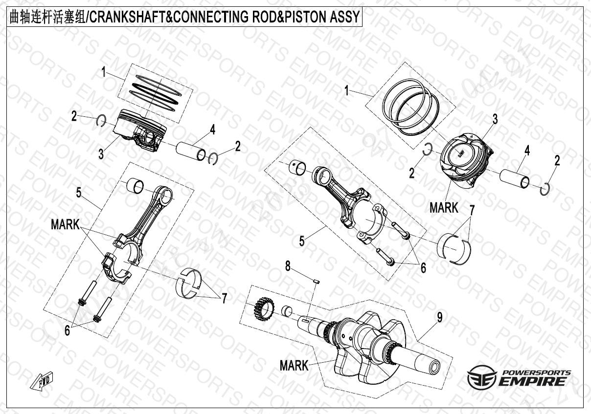 E04 — CRANKSHAFT, CONNECTING ROD,PISTON ASSY