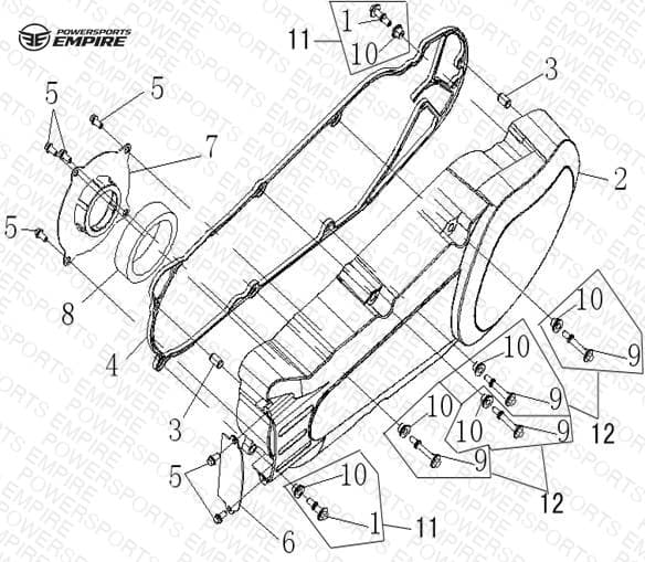 E02 — LEFT SIDE COVER ASSY