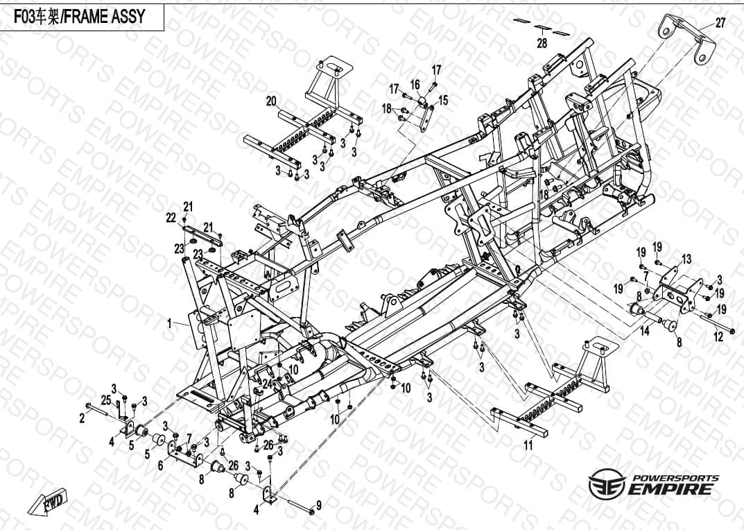 F03 — FRAME ASSY