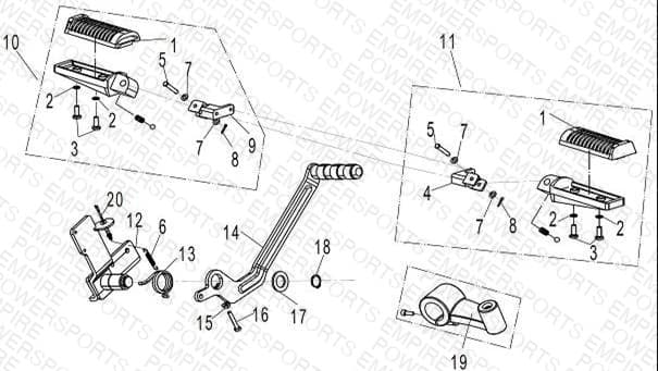 F25 — FOOT REST (PEDAL BRAKE)