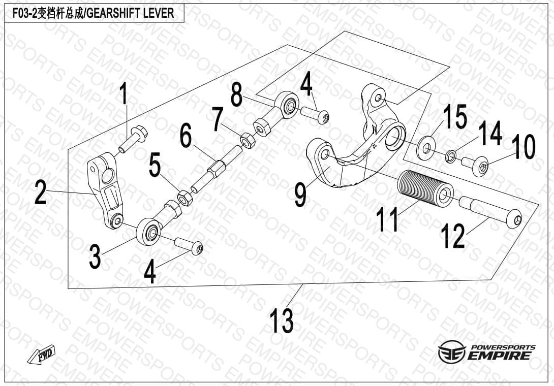 F03-2 — GEARSHIFT LEVER