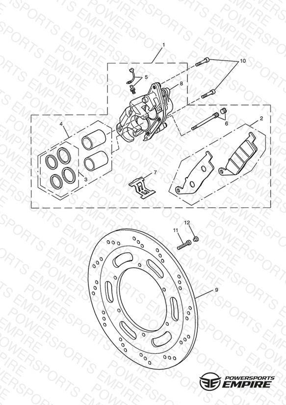 Front Brake Caliper & Discs