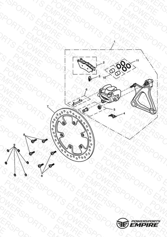 Rear Brake Caliper & Disc
