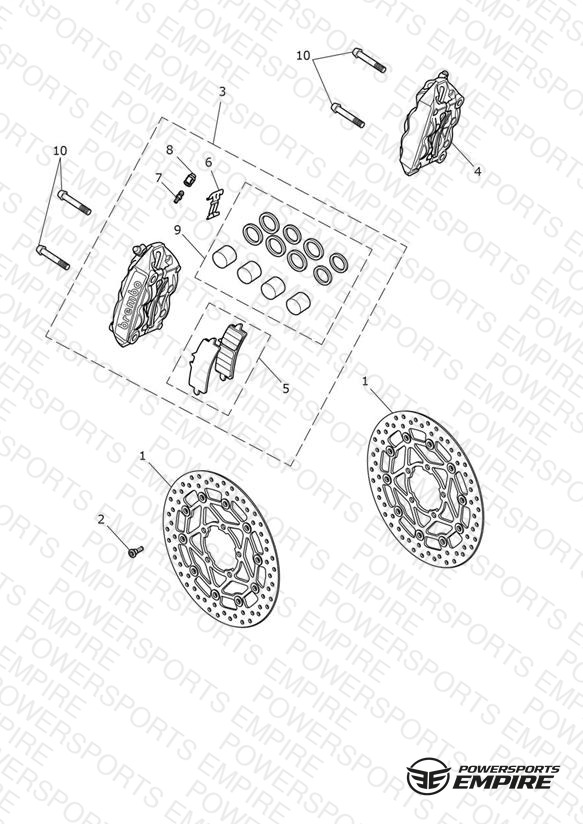 Front Brake Caliper & Disc