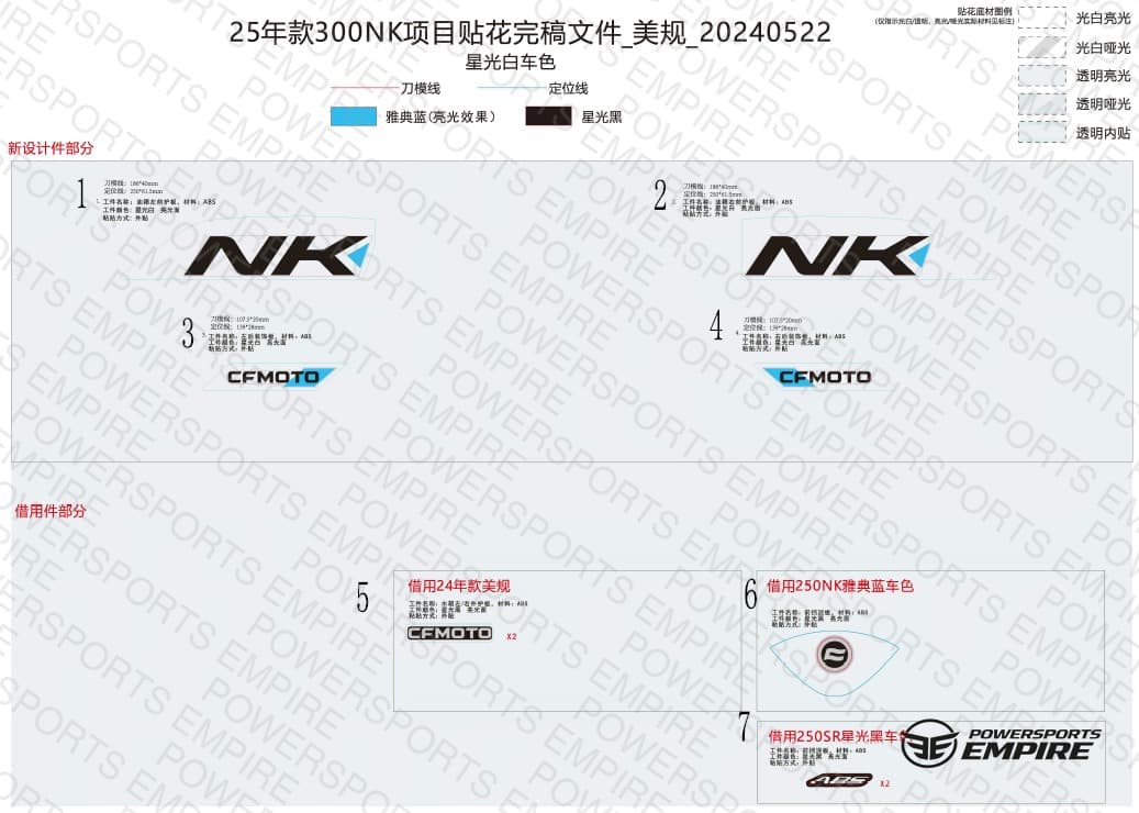 F19-B — DECAL KITS (NEBULA WHITE)