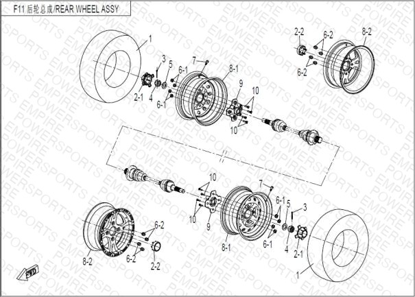F13 — REAR WHEEL ASSY