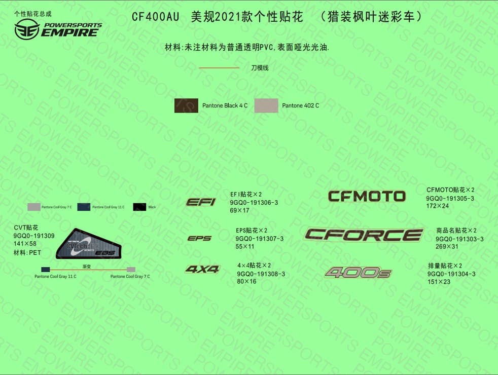F19-1-D — DECAL KITS(TRUE TIMBER CAMO)