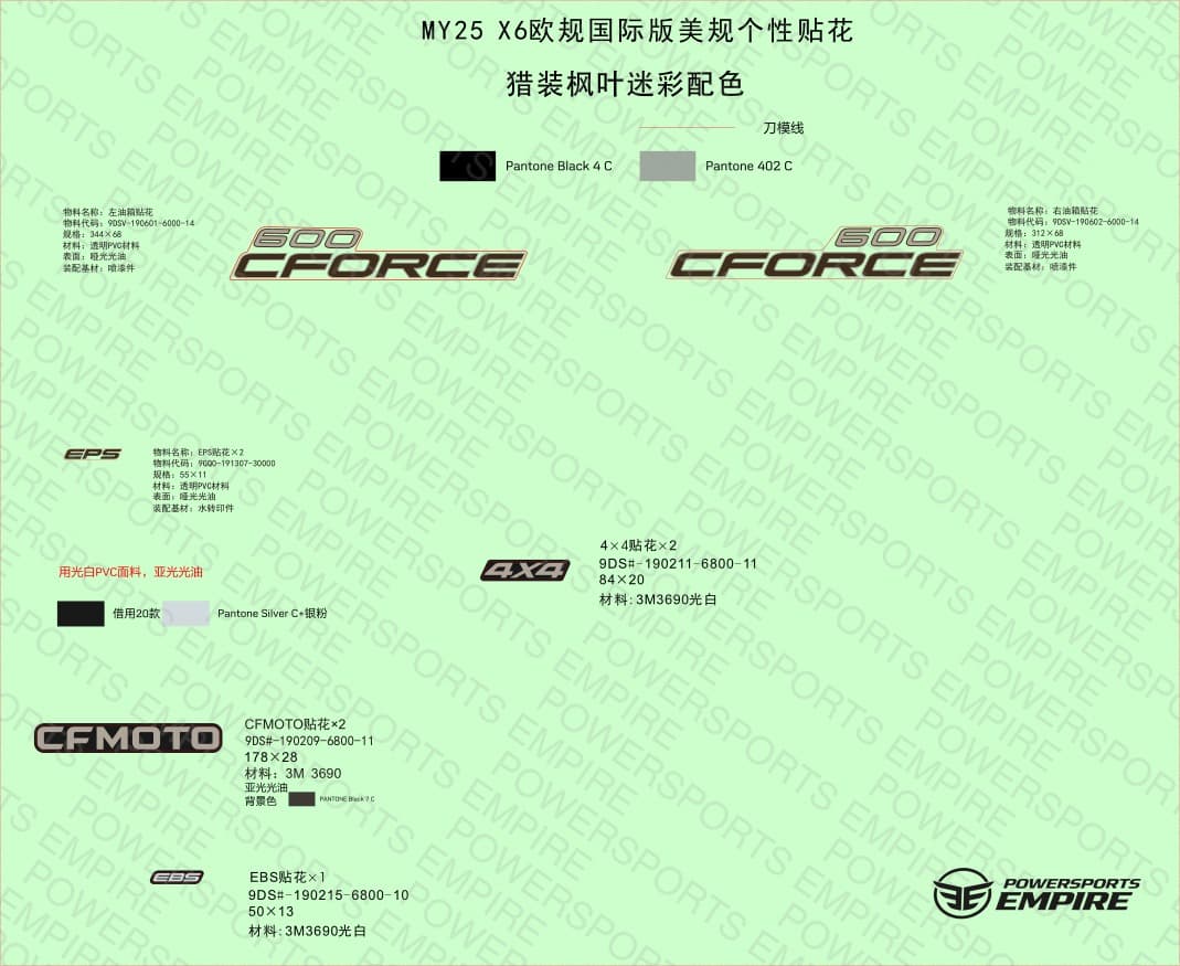 F19-1-E — DECAL KITS(TRUE TIMBER CAMO)