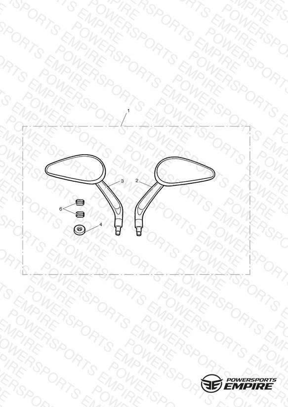 Teardrop Style Mirrors, Kit