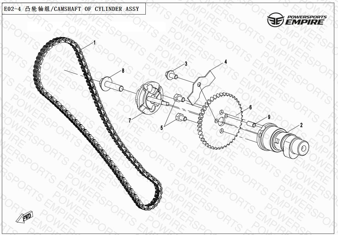 E02-4 — CAMSHAFT OF CYLINDER ASSY