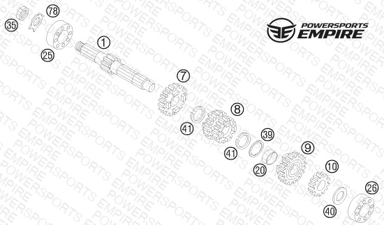 TRANSMISSION I - MAIN SHAFT