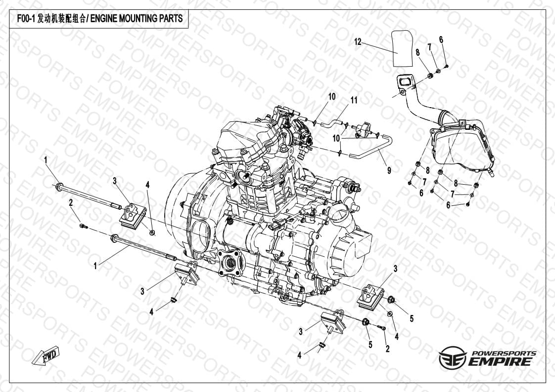 F00-1 — ENGINE MOUNTING PARTS