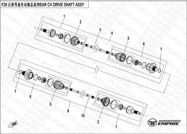 F28 — REAR CV DRIVE SHAFT ASSY