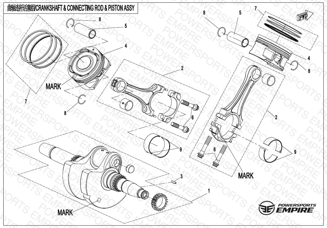 E04-V2 — CRANKSHAFT & CONNECTING ROD & PISTON ASSY.