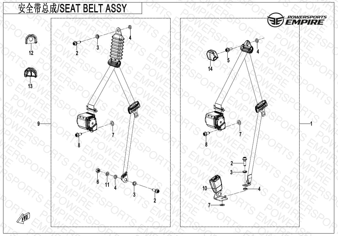 F34-2 — SEAT BELT ASSY(PASSENGERS)