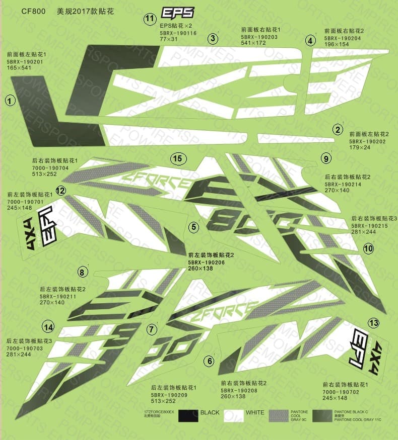 F19-1 — DECAL KIT(USA)