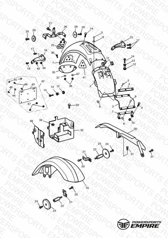 Mudguards/Chainguard/Battery Box