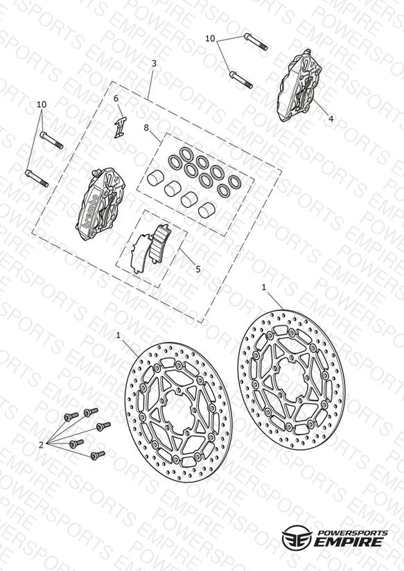 Front Brake Caliper & Disc