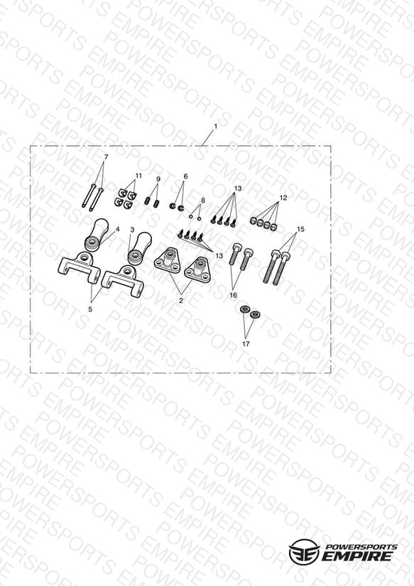 Adjustable Passenger Footboard Hardware Kit