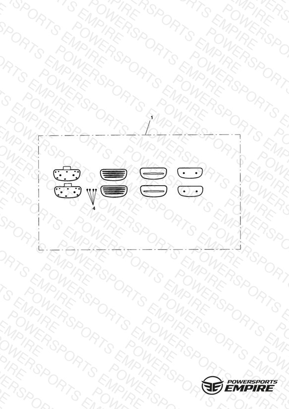 Passenger Footboard Kit, Chrome Insert