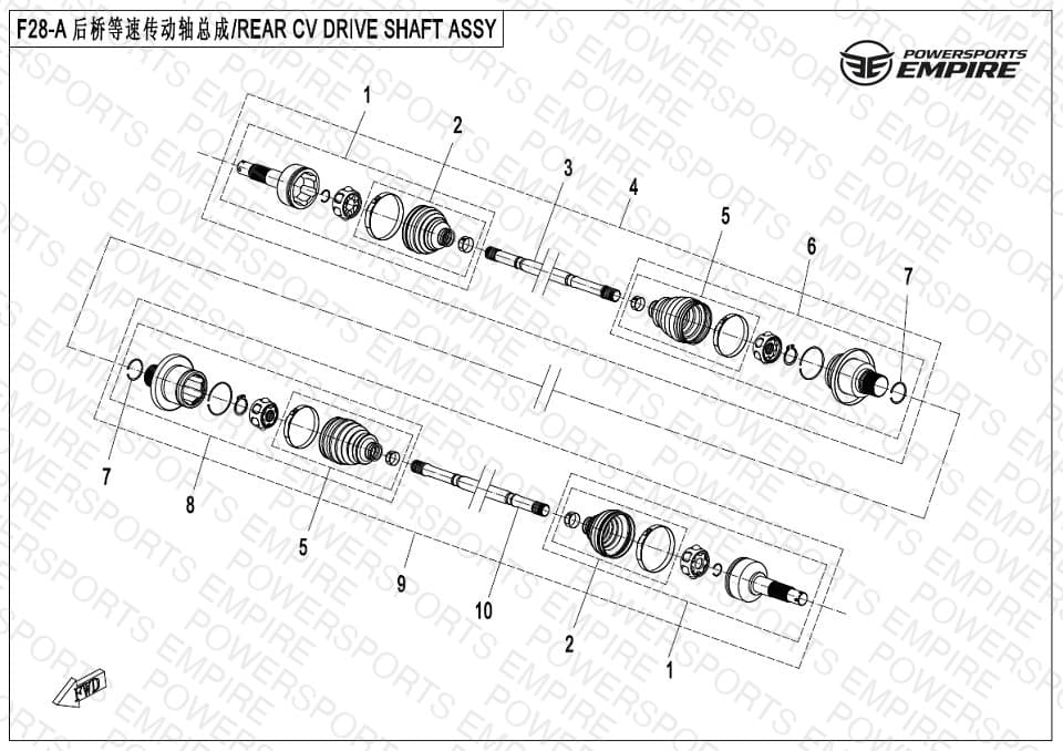 F28-A — REAR CV DRIVE SHAFT ASSY (SPS)