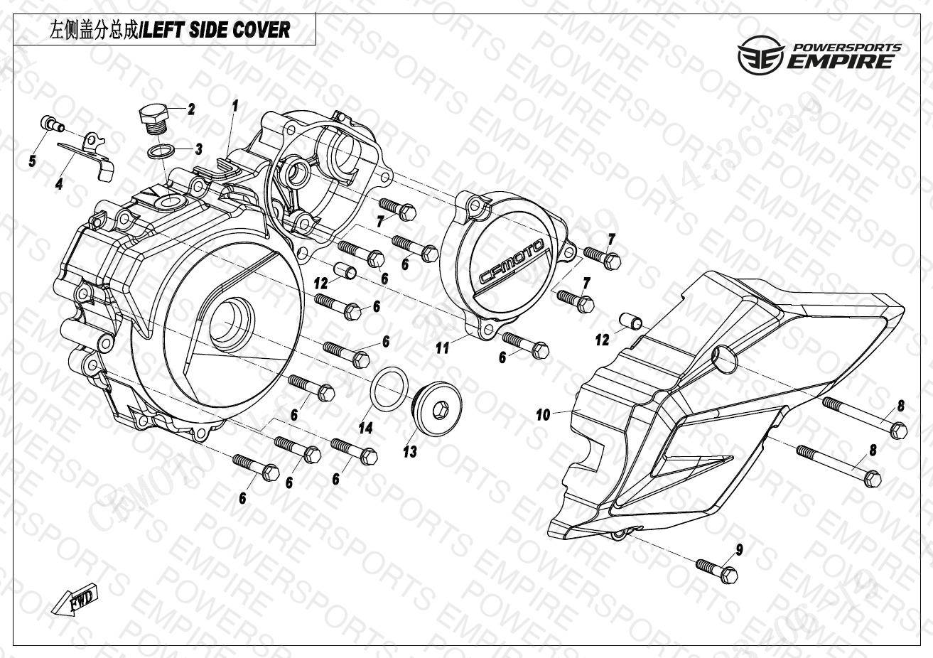 E01-4-V2 — LEFT SIDE COVER ASSY.
