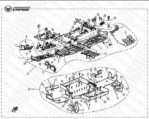 F25 — ENGINE SKID PLATE & TOWING