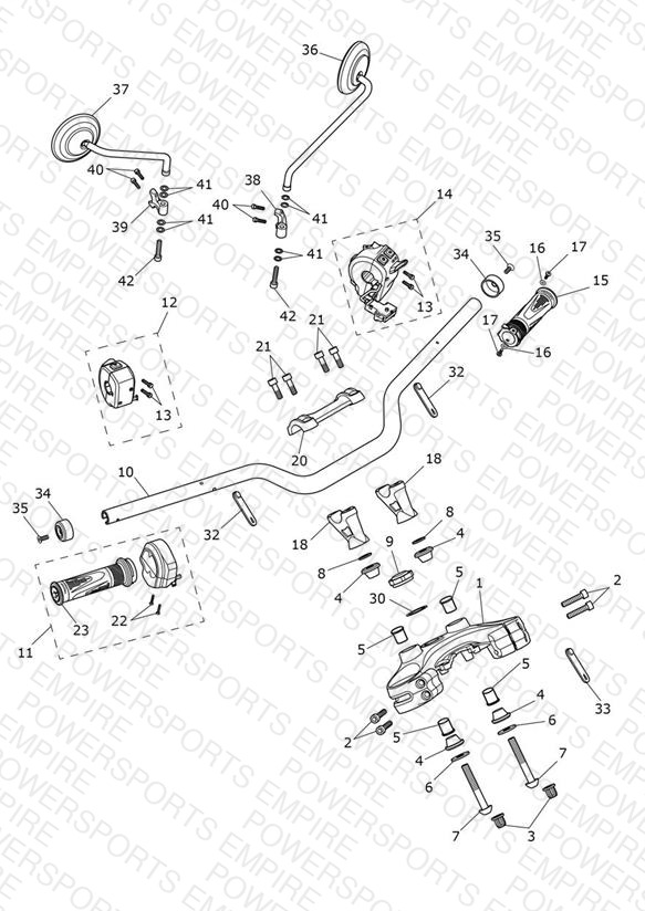 Handlebars, Top Yoke & Mirrors