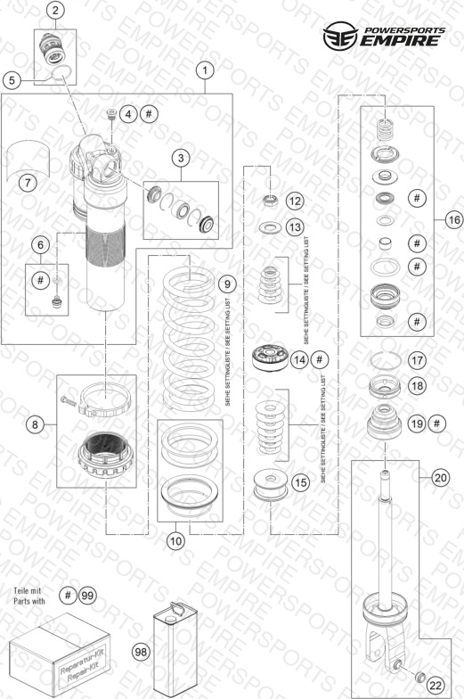 SHOCK ABSORBER DISASSEMBLED
