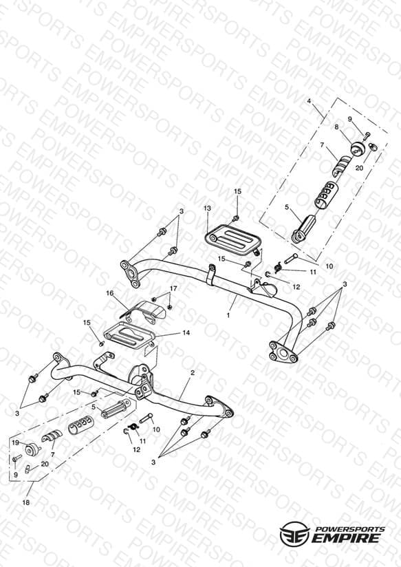 Front Footrests & Mountings - Rocket III