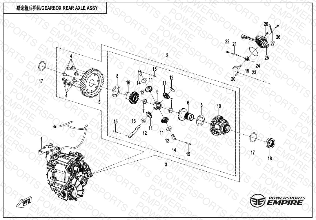 E06-3 — GEARBOX REAR AXLE ASSY