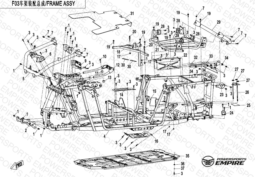 F03 — FRAME ASSY