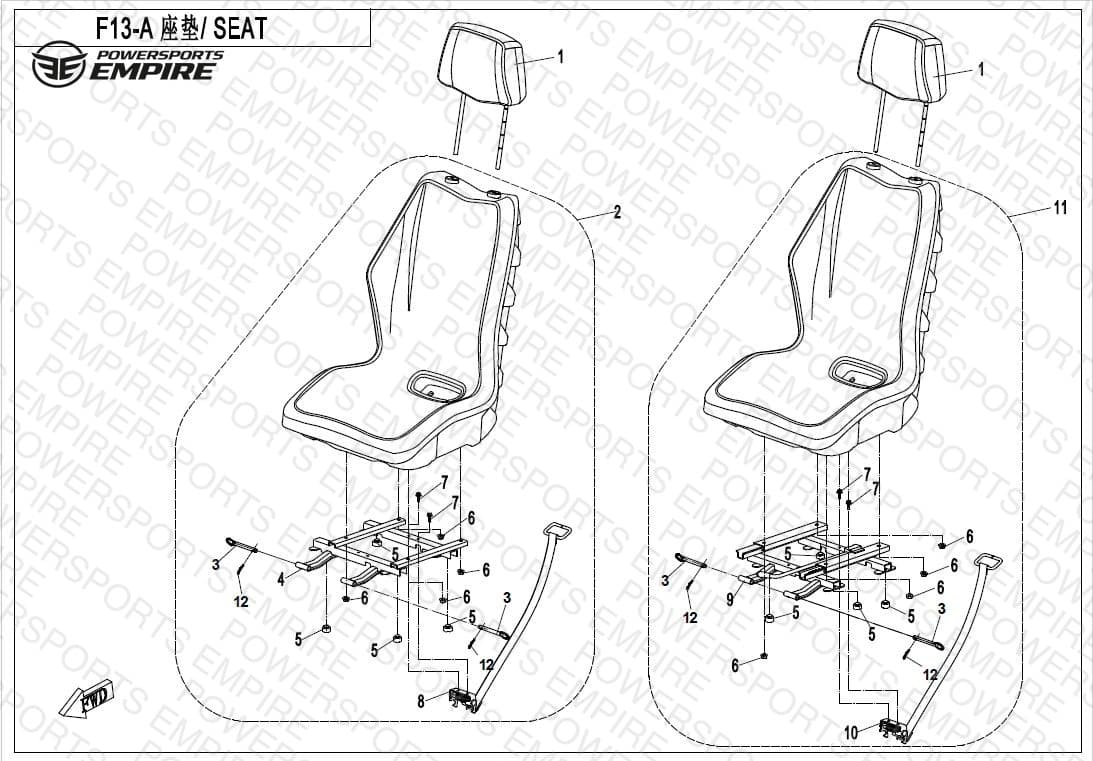 F13-B — SEAT ASSY